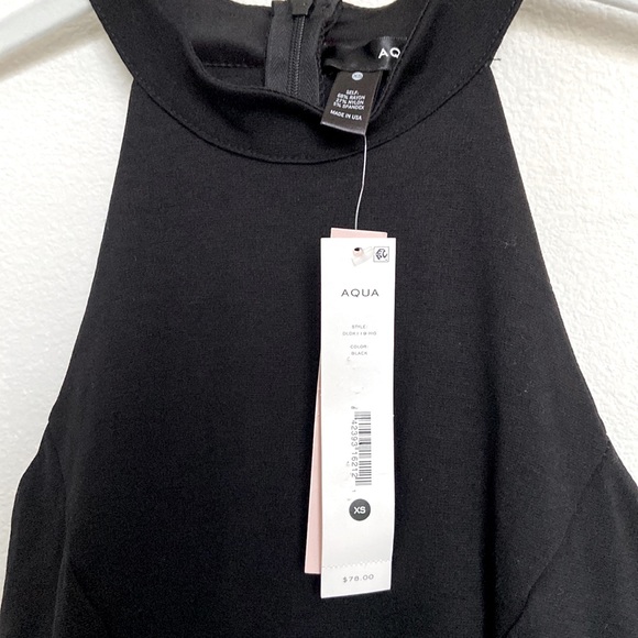 NWT Aqua high neck black dress - Picture 5 of 5